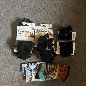 Smartwool Women's Run Low Ankle Merino Wool Socks 5+Holiday Crew+ Quarter =7pair